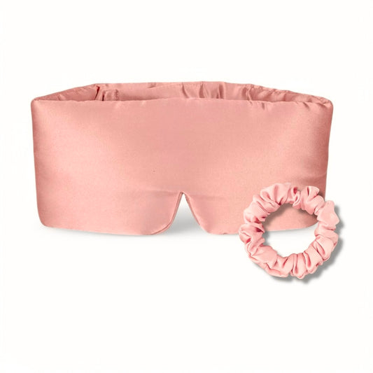 Silk&Glow Schlafmaske 100% Seide inkl. Seidenscrunchie & Washbag