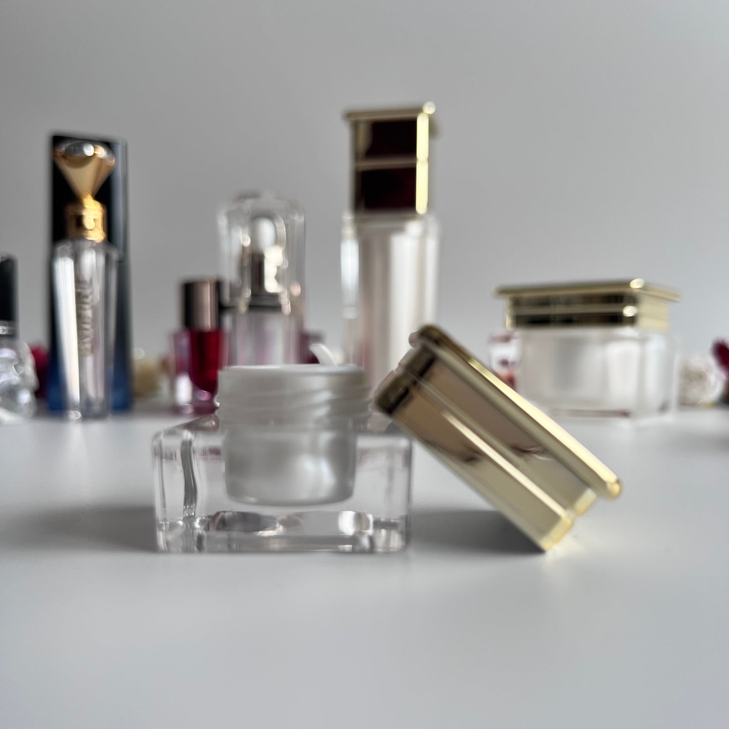 Mini Cremedose 5ml Weiss/Gold