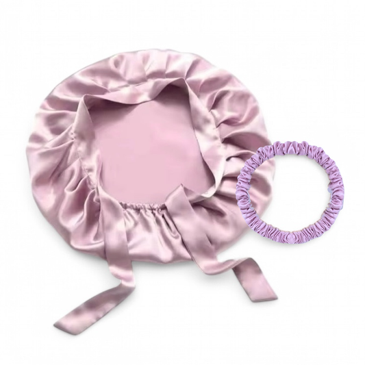 Silk&Glow Haarschutz Bonnet inkl. Scrunchie 100% Seide