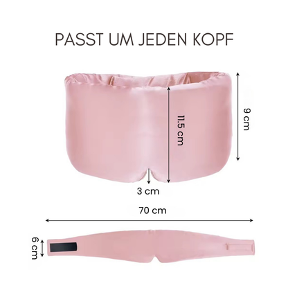 Silk&Glow Schlafmaske 100% Seide inkl. Seidenscrunchie & Washbag