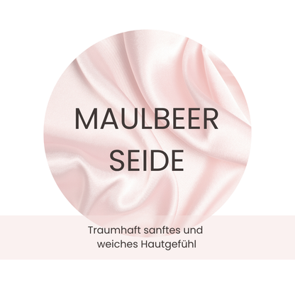Silk&Glow Schlafmaske 100% Seide inkl. Seidenscrunchie & Washbag
