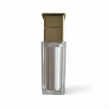 Serum-Pumpflasche Weiss/Gold